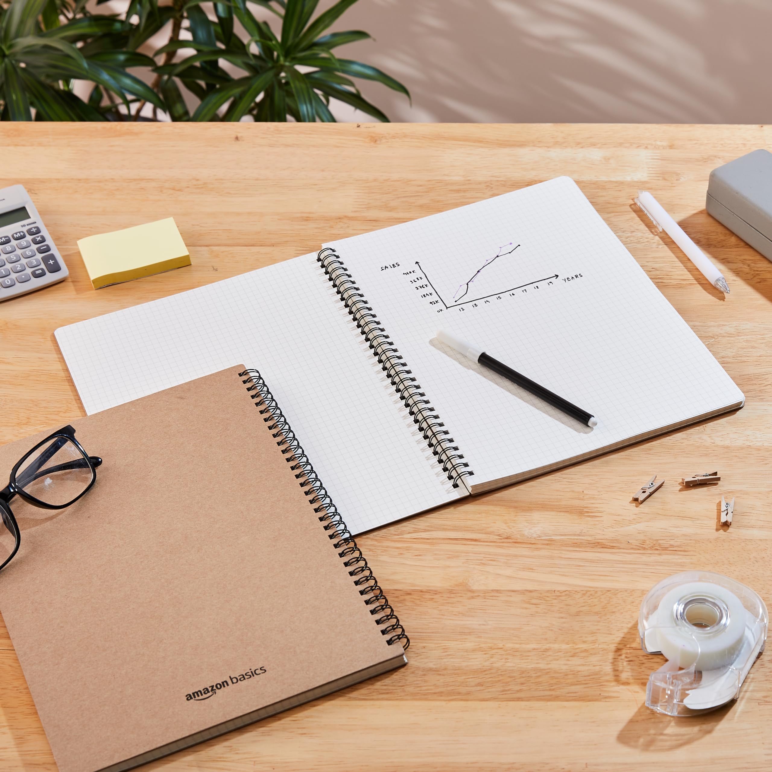 amazon basics Dot Grid Notebook, 100 Pages, A4 Size (8.5x11 inches